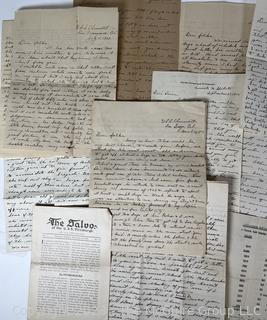 Group of WWI Military Wartime Letters & Ephemera