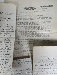 Group of WWI Military Wartime Letters & Ephemera