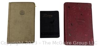 Three (3) Antique Personal Diaries Dated 1919 - 1940 Ephemera