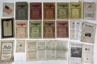 Collection of Ephemera Including Copies of the Salvo, the Magazine of the USS Pittsburgh 1919 - 1920. 