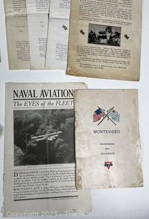 Collection of Ephemera Including Copies of the Salvo, the Magazine of the USS Pittsburgh 1919 - 1920. 