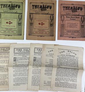 Collection of Ephemera Including Copies of the Salvo, the Magazine of the USS Pittsburgh 1919 - 1920. 