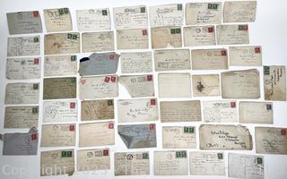 Collection of Letters and Stamps from the 1920's Ephemera Philately