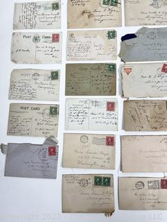 Collection of Letters and Stamps from the 1920's Ephemera Philately