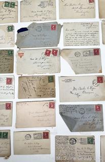 Collection of Letters and Stamps from the 1920's Ephemera Philately