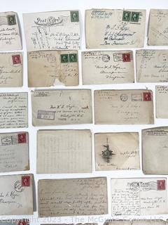 Collection of Letters and Stamps from the 1920's Ephemera Philately