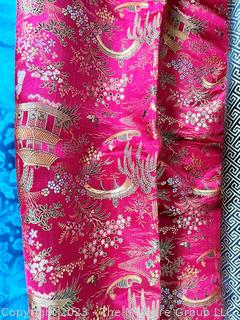 Four (4) Asian Embroidered Silk Remnants.  