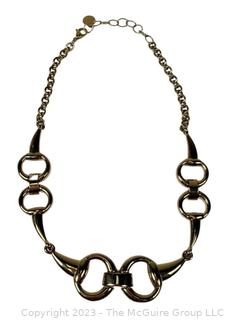 Costume Jewelry Horse Stirrup Link Necklace