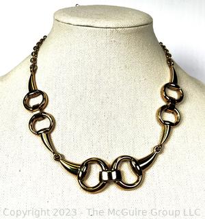 Costume Jewelry Horse Stirrup Link Necklace