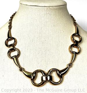 Costume Jewelry Horse Stirrup Link Necklace