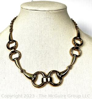 Costume Jewelry Horse Stirrup Link Necklace