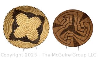 Two (2) Native America Sweet Grass Baskets