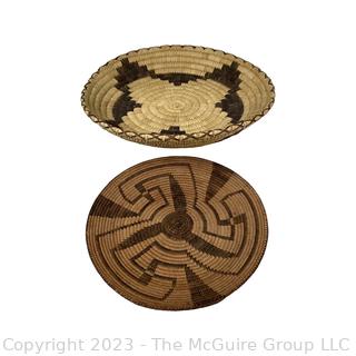 Two (2) Native America Sweet Grass Baskets