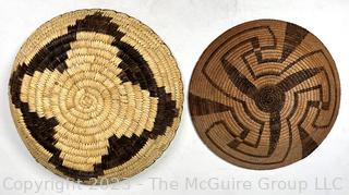 Two (2) Native America Sweet Grass Baskets