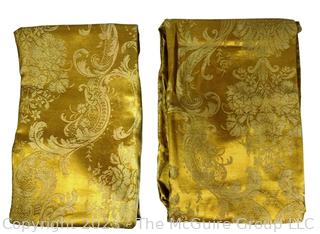 Two (2) Gold Damask Panels.  71" x 95"