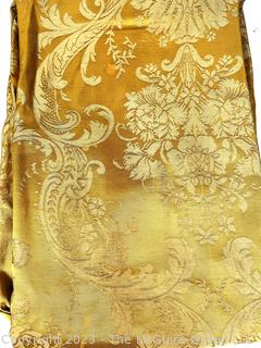 Two (2) Gold Damask Panels.  71" x 95"