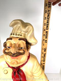 Standing Chef Paper Towel Holder.  Missing Rod. 