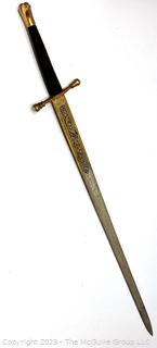 Vintage Toledo Spain Ceremonial Decorative Sword