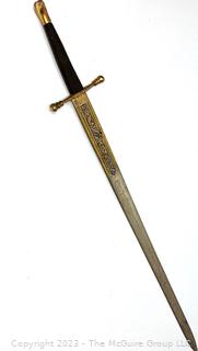 Vintage Toledo Spain Ceremonial Decorative Sword