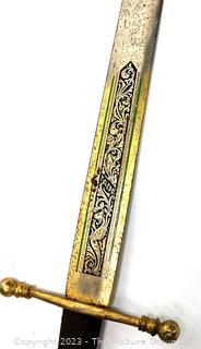 Vintage Toledo Spain Ceremonial Decorative Sword