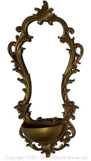  Syroco Hollywood Regency Wall Mirror with Planter.  36" long