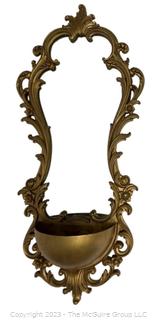  Syroco Hollywood Regency Wall Mirror with Planter.  36" long