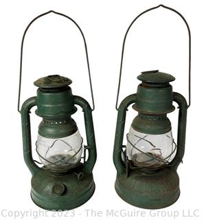 Two (2) Vintage Little Wizard Dietz Lanterns. 