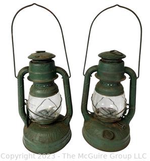 Two (2) Vintage Little Wizard Dietz Lanterns. 