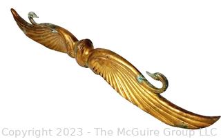 Art Deco Cast Metal Decorative Trim with Swans