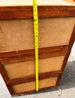 Vintage Stackable Globe Wernicke 3 Drawer Walnut File Cabinet.  39" tall