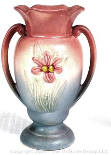 Antique Hull Pottery Double-Handled Urn Style Iris Vase