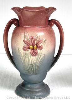 Antique Hull Pottery Double-Handled Urn Style Iris Vase