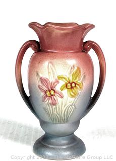 Antique Hull Pottery Double-Handled Urn Style Iris Vase