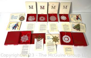 Twelve (12) Metropolitan Museum of Art Christmas Ornaments in Boxes