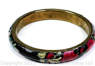 Vintage Painted Enamel Bangle 