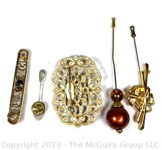 Five (5) Stick Pins and Broches