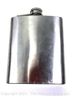 Travel Flask with Funnel and Stackable Cups in Leather Case