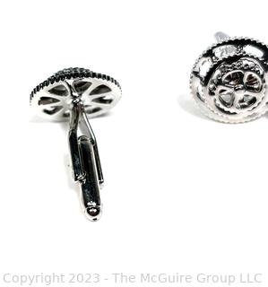 Two (2) Pairs of Bicycle Theme Cuff Links