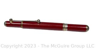 Red Art Deco Style Fountain Pen