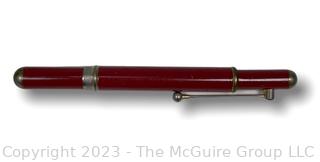 Red Art Deco Style Fountain Pen