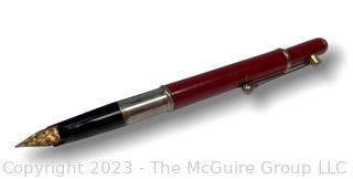 Red Art Deco Style Fountain Pen