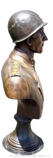 Large Cast Bronze Statue of Four Star General Signed by Artist Broge Kilrain, 2008.  41" tall x 24" wide. 