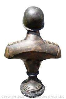 Large Cast Bronze Statue of Four Star General Signed by Artist Broge Kilrain, 2008.  41" tall x 24" wide. 