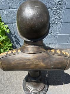 Large Cast Bronze Statue of Four Star General Signed by Artist Broge Kilrain, 2008.  41" tall x 24" wide. 