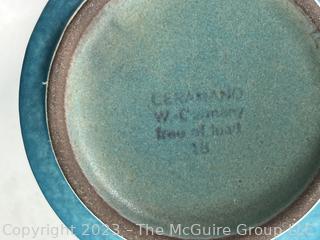 Ceramano West Germany Hans Welling Sapphire Blue Stoneware Tableware. 