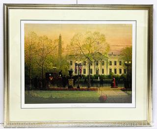 Framed Under Glass Art Print of 1600 Pennsylvania Ave Washington , DC  by G Harvey.  30" x 36".