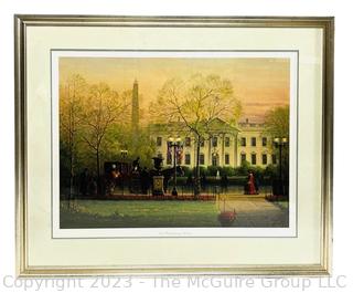 Framed Under Glass Art Print of 1600 Pennsylvania Ave Washington , DC  by G Harvey.  30" x 36".