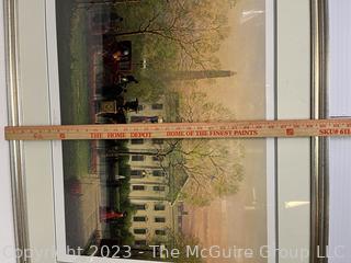 Framed Under Glass Art Print of 1600 Pennsylvania Ave Washington , DC  by G Harvey.  30" x 36".