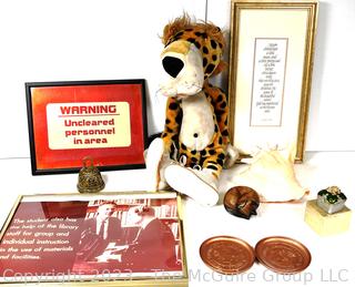 Group of Decorative Items Including Cheetos Doll