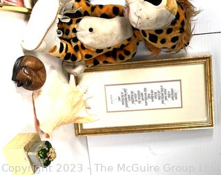 Group of Decorative Items Including Cheetos Doll